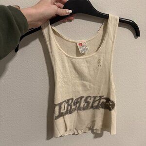 "Trash" Distressed Tank Top
